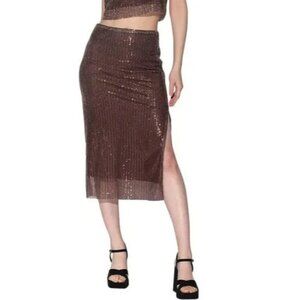Walter Baker City Sequin Rose Chellie Embellished Midi Skirt-Size 6